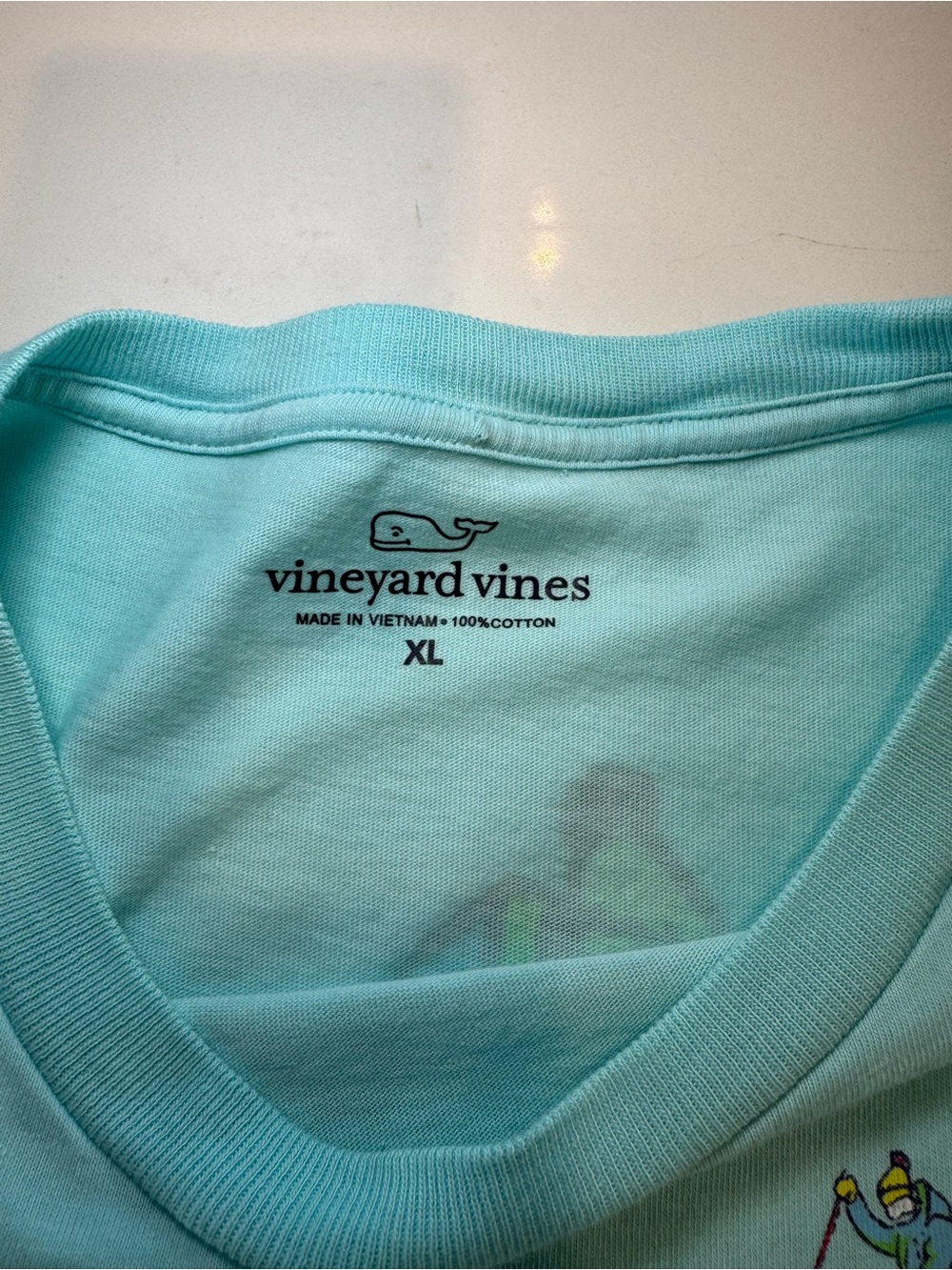 Vineyard Vines Men’s Long-Sleeve Pocket Tee - Aqua Blue - Picture 8 of 11